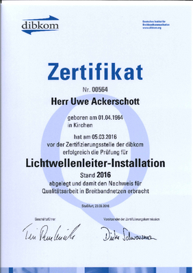 Dibkom Zertifizierung